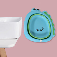 Frog Shape Foldable Baby Wash Basin – Space-Saving Face Washing Tub (33×31cm)