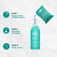 Pollic Kadam Concentrated Glass & Mirror Cleaner Refill Kit Reusable Spray Bottle