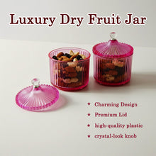 Plastic Luxury Transparent Dry Fruit Storage Jars  (2 Pc)