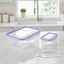Multipurpose Air Tight 4 Side Lock Food Grade Lunch Box With Small Square Container
