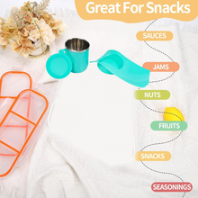 Snack Tray with 350ml Steel Cup for Kids & Home Use