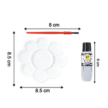 Kids Water Colour Painting Set with Brush & Mixing Palette (1 Set)