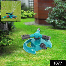 3 Arm 360° Sector Rotating Water Sprinkler Garden Pipe Hose Irrigation Yard