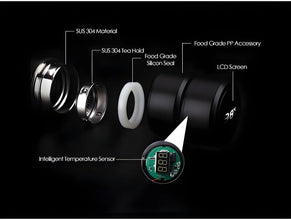 0726 Vacuum Insulated Water Bottle with LED Temperature Display (1 Pc / Multicolor)