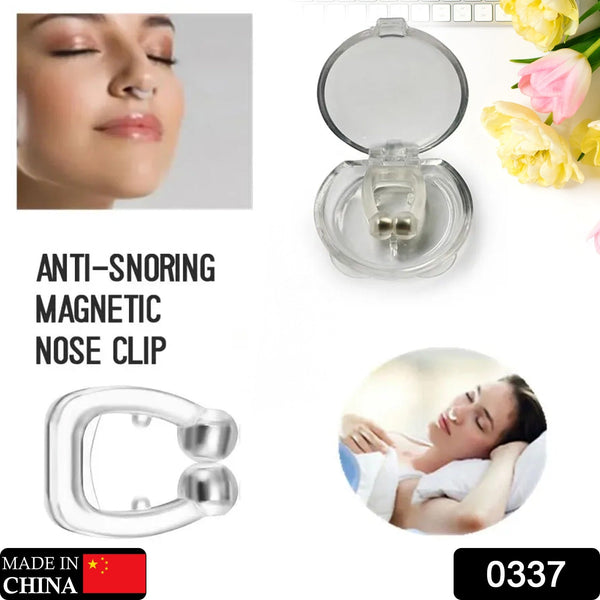 Silicone Magnetic Nose Clip Anti Snore Device for Heavy Snoring Sleeper (1 Pc)