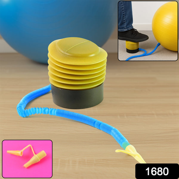 Foot air pump for inflatable ball